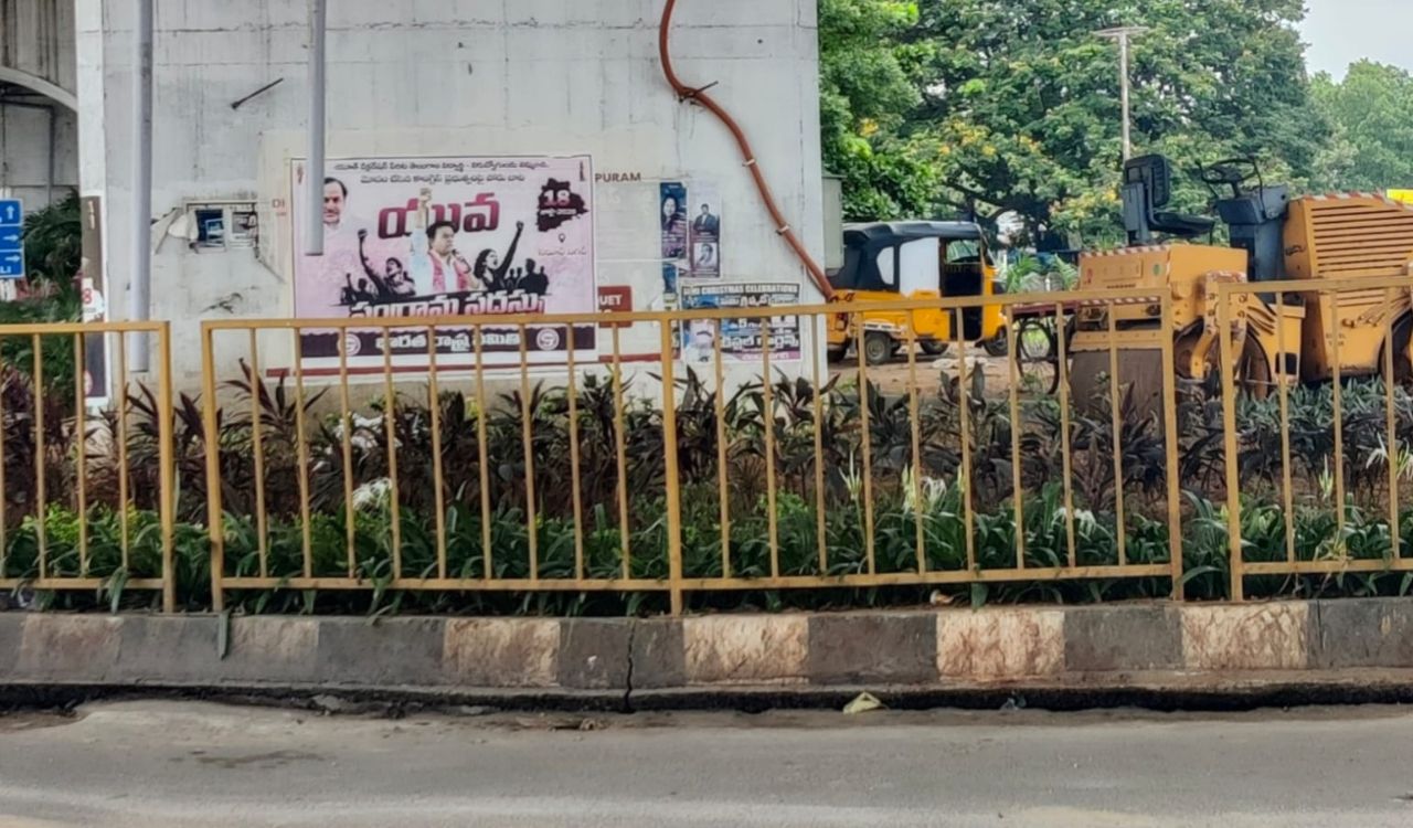 Road sinks beneath two-year-old BHEL flyover, raising safety concerns among commuters