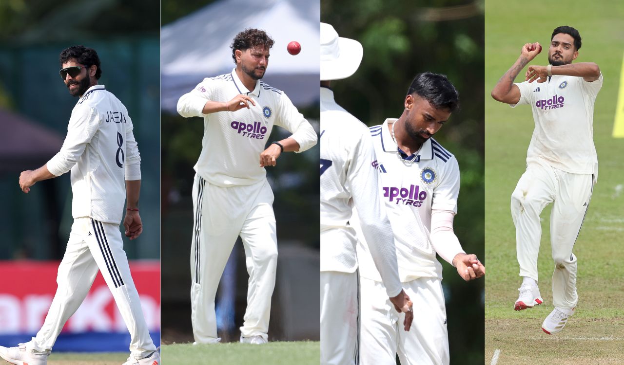 Jadeja, Suthar and Kuldeep claim two wickets each as SLC XI post 363/8 against India