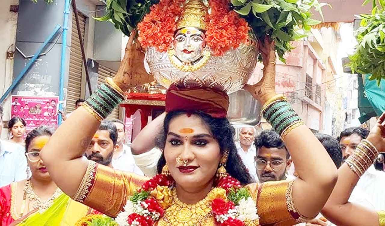 Mild tension at Ujjaini Mahakali temple after Jogini Shyamala Devi Bonam topples