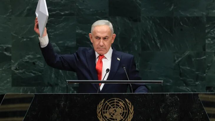 For whom Israeli PM Netanyahu speak for at UNGA??