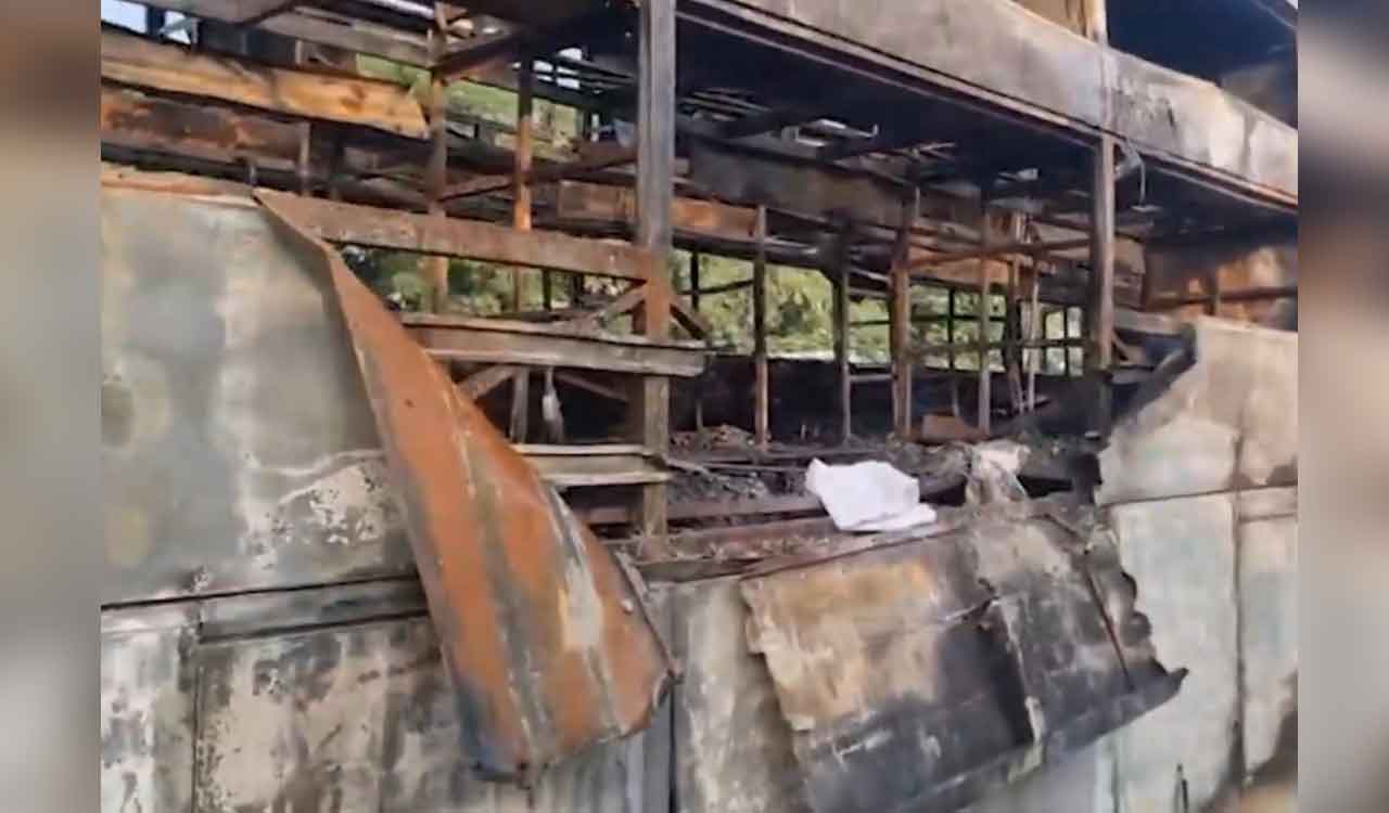 Nine killed, more than 20 rescued as bus catches fire on Yamuna Expressway in Greater Noida