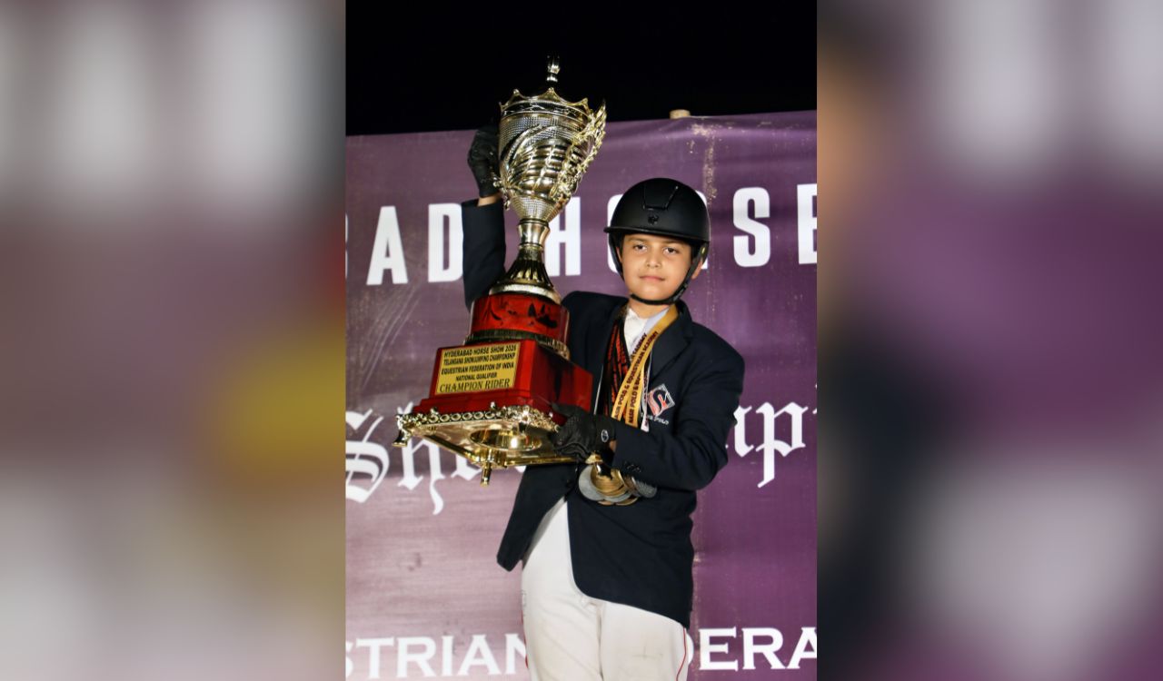 11-year-old Mir Najamuddin Azam shines with three wins in Telangana show jumping championship
