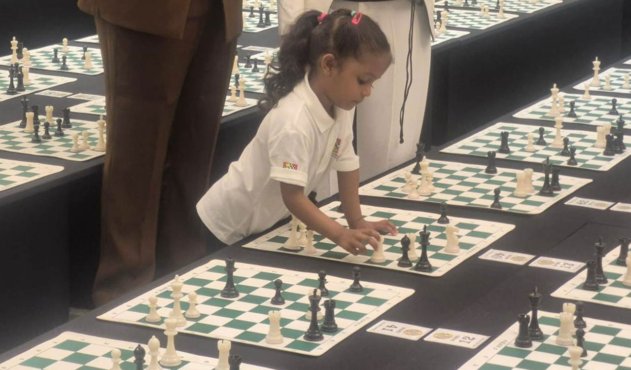 Three-year-old Mahika Nandepu attempts chess record in Hyderabad