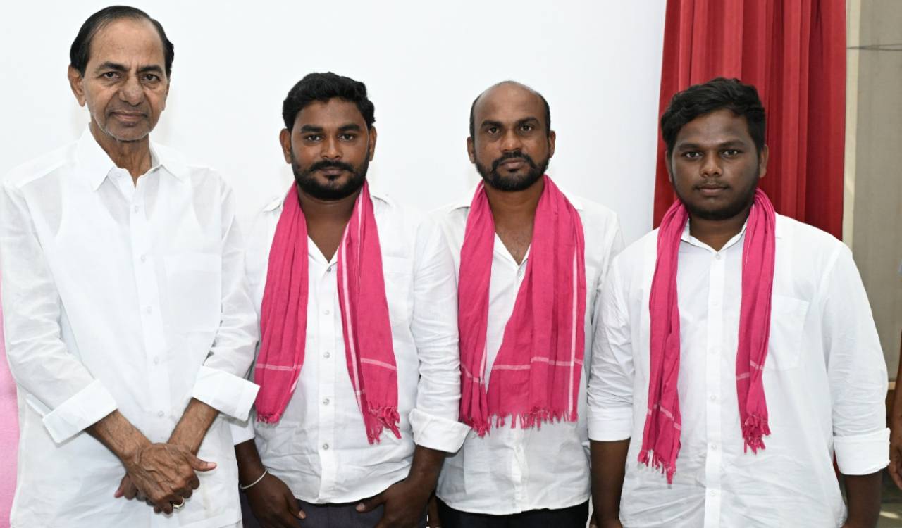 Three youths undertake padayatra seeking KCR’s return as Telangana CM
