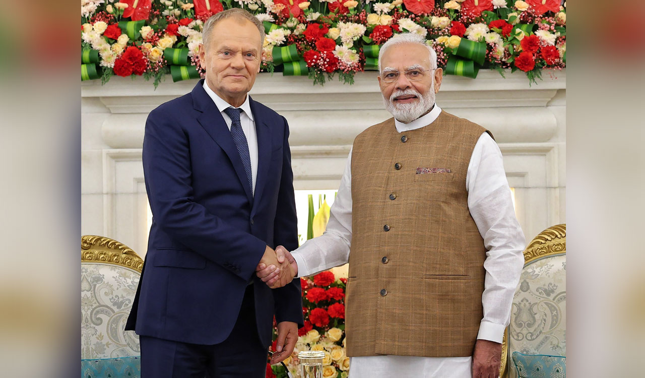 Modi, Tusk set target to double India-Poland trade by 2030