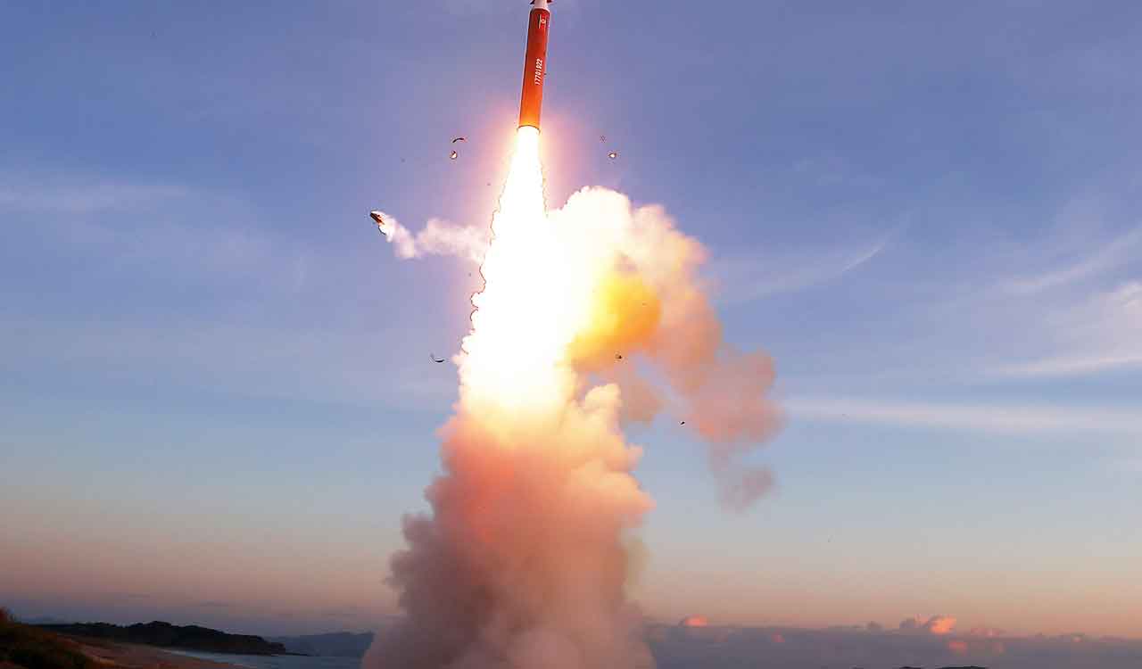North Korea fires missile barrage toward sea as tensions with South rise